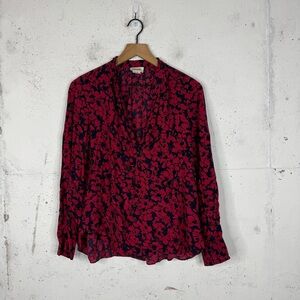 Zadig & Voltaire Tink Bico Floral Split Neck Blouse XS